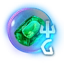 Symbol für Gegenstand "Runenglas des energiespendenden Smaragds"