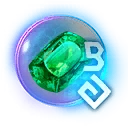 Icono del item "Cristal rúnico de esmeralda abisal"