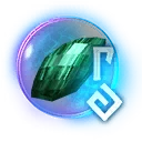Ikona dla przedmiotu "Szkło runiczne elektryzującego malachitu"