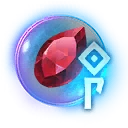 Icono del item "Cristal rúnico de rubí ardiente"