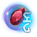 Icono del item "Cristal rúnico de rubí de drenaje"