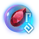 Ikona dla przedmiotu "Szkło runiczne elektryzującego rubinu"