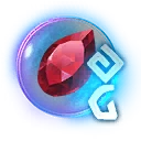 Icono del item "Cristal rúnico de rubí de extracción"