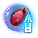 Icono del item "Cristal rúnico de rubí de castigo"