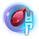 Icono del item "Cristal rúnico de rubí certero"