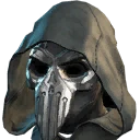 Icono del item "Máscara con capucha de cuervo de metal"