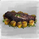 Icon for item "Blackened Ray-Finned Barb with Fondant Potatoes and Barley"
