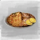 Icon for item "Ave a la brasa con arroz al azafrán"