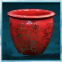 Icon for item "Jarrón de porcelana rojo bajo"