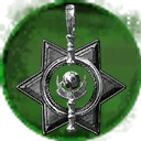 Icon for item "Portafortuna di metallo stellare per bastone della vita rinforzato"