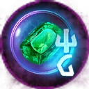 Icon for item "Runenglas des energiespendenden Smaragds"